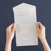 "Sophisticated" - Savvy Wedding Invitations in Ivory by Kelly Schmidt - Foil Interior
