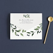 "Soft Greenery" - Savvy Wedding Invitations in Twilight by Susan Moyal - Closed