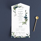 "Soft Greenery" - Savvy Wedding Invitations in Twilight by Susan Moyal - Open