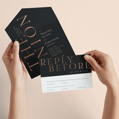 "Finley" - Savvy Wedding Invitations in Graphite by Kristie Kern - Animated View