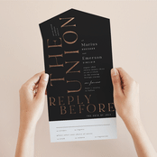 "Finley" - Savvy Wedding Invitations in Graphite by Kristie Kern - Foil Interior