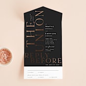 "Finley" - Savvy Wedding Invitations in Graphite by Kristie Kern - Open
