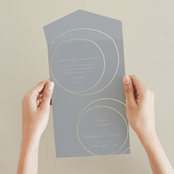 "lili" - Savvy Wedding Invitations in Ash by Lori Wemple - Foil Interior