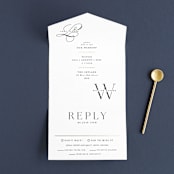 "Initially Yours" - Savvy Wedding Invitations in Salt by Hooray Creative - Open