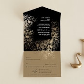 "fairytale dust" - Savvy Wedding Invitations in Midnight by Phrosné Barwood - Open