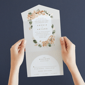 "Bloom" - Savvy Wedding Invitations in Tea by Leah Bisch - Foil Interior