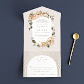 "Bloom" - Savvy Wedding Invitations in Tea by Leah Bisch - Open