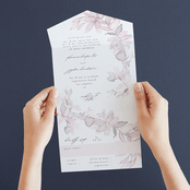 "side romance" - Savvy Wedding Invitations in Sunset by Phrosné Barwood - Foil Interior