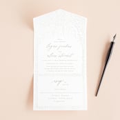 "Starry Sky" - Savvy Wedding Invitations in Iridescent by Phrosné Barwood - Open