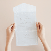 "Starry Sky" - Savvy Wedding Invitations in Iridescent by Phrosné Barwood - Foil Interior