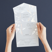 "Halcyon" - Savvy Wedding Invitations in Snow by Leah Bisch - Foil Interior