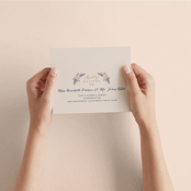 "Wildflower Crest" - Savvy Wedding Invitations in Navy by Alethea and Ruth - How it works