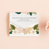 "Classic Floral" - Savvy Wedding Invitations in Spring Blush by Alethea and Ruth - Closed