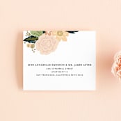 "Classic Floral" - Savvy Wedding Invitations in Spring Blush by Alethea and Ruth - FREE Recipient Addressing