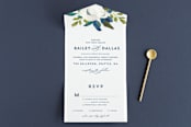 "Our Something Blue" - Savvy Wedding Invitations in Ocean by AK Graphics - Front Open
