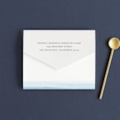 "Watercolour Stripe" - Savvy Wedding Invitations in Azure by Bethan - Closed