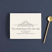 "Deco Nouveau" - Savvy Wedding Invitations in Cream by GeekInk Design - FREE Recipient Addressing