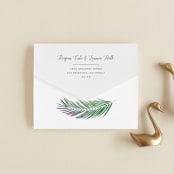 "Tropical Foliage" - Savvy Wedding Invitations in Fern by Hooray Creative - Closed