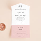 "Always" - Savvy Wedding Invitations in Blush by Susan Brown - Front Open