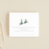 "On the Slopes" - Savvy Wedding Invitations in Fog by Mere Paper - FREE Recipient Addressing