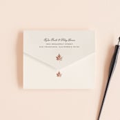 "Leaf Print" - Savvy Wedding Invitations in Rust by Katharine Watson - Closed