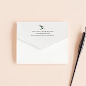 "Botanical Name Plate" - Savvy Wedding Invitations in Sage by Shiny Penny Studio - Closed