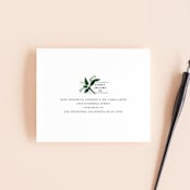 "Botanical Name Plate" - Savvy Wedding Invitations in Sage by Shiny Penny Studio - FREE Recipient Addressing