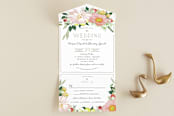 "Spring Blooms" - Savvy Wedding Invitations in Blush by Susan Moyal - Front Open