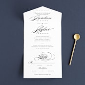 "Waltz" - Savvy Wedding Invitations in Tuxedo by Lori Wemple - Front Open