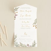 "Summer Love" - Savvy Wedding Invitations in Sunflower by Wildfield Paper Co - Front Open