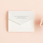 "Simple Pine Branches" - Savvy Wedding Invitations in Vanilla by Mere Paper - Closed