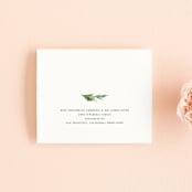 "Simple Pine Branches" - Savvy Wedding Invitations in Vanilla by Mere Paper - FREE Recipient Addressing