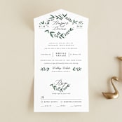 "Floral Wreath" - Savvy Wedding Invitations in Fresh by Kelly Schmidt - Front Open