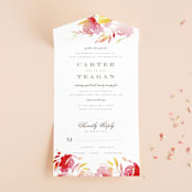"Stately Florals" - Savvy Wedding Invitations in Poppy by Lori Wemple - Front Open