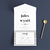 "Nolita" - Savvy Wedding Invitations in Silk by Annie Clark - Front Open