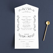 "Charleston" - Savvy Wedding Invitations in Tuxedo by Susan Brown - Front Open
