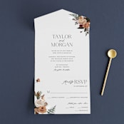 "Boho Chic" - Savvy Wedding Invitations in Moonstone by Cass Loh - Front Open