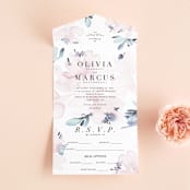"Florista Modernista" - Savvy Wedding Invitations in Azalea by Petra Kern - Front Open