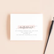 "Effervescent" - Savvy Wedding Invitations in Blush by Kristie Kern - FREE Recipient Addressing