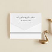 "Downtown" - Savvy Wedding Invitations in Onyx by Lauren Chism - Closed