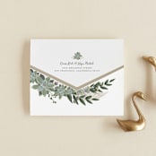 "Succulent Surround" - Savvy Wedding Invitations in Cloud by Susan Moyal - Closed