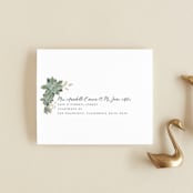 "Succulent Surround" - Savvy Wedding Invitations in Cloud by Susan Moyal - FREE Recipient Addressing