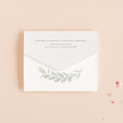 "Modern Wreath" - Savvy Wedding Invitations in Sage by Hooray Creative - Closed