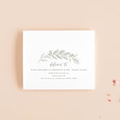 "Modern Wreath" - Savvy Wedding Invitations in Sage by Hooray Creative - FREE Recipient Addressing