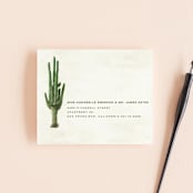 "Postcard from the Desert" - Savvy Wedding Invitations in Sunset by Pink House Press - FREE Recipient Addressing