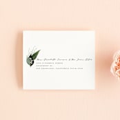 "Natures Greens" - Savvy Wedding Invitations in Ivory by Susan Moyal - FREE Recipient Addressing