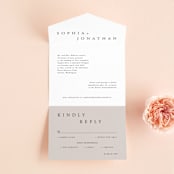 "The Minimalist" - Savvy Wedding Invitations in Air by lulu and isabelle - Front Open
