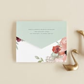 "Cascading Florals" - Savvy Wedding Invitations in Rouge by Leah Bisch - Closed