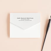 "Angled" - Savvy Wedding Invitations in Onyx by GeekInk Design - Closed