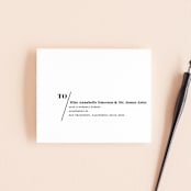 "Angled" - Savvy Wedding Invitations in Onyx by GeekInk Design - FREE Recipient Addressing